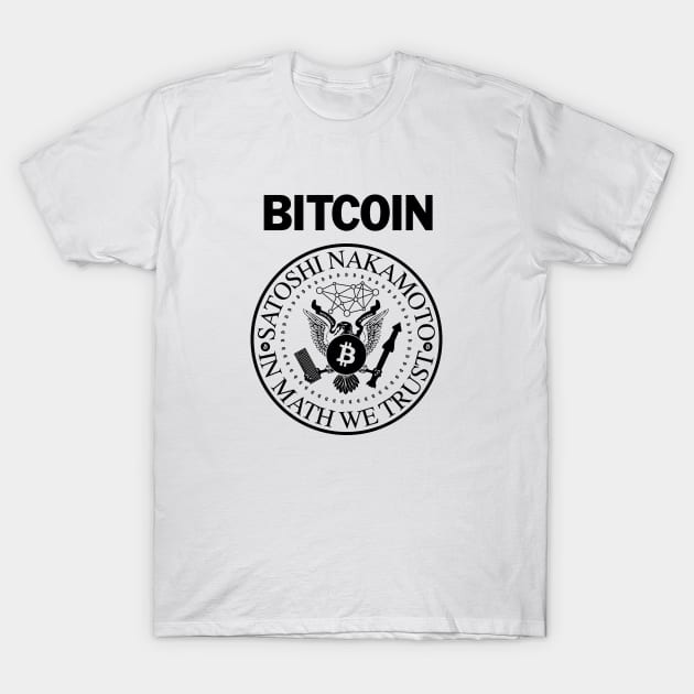 BITCOIN DECENTRALIZED PUNK ROCK - BLACK T-Shirt by bembureda